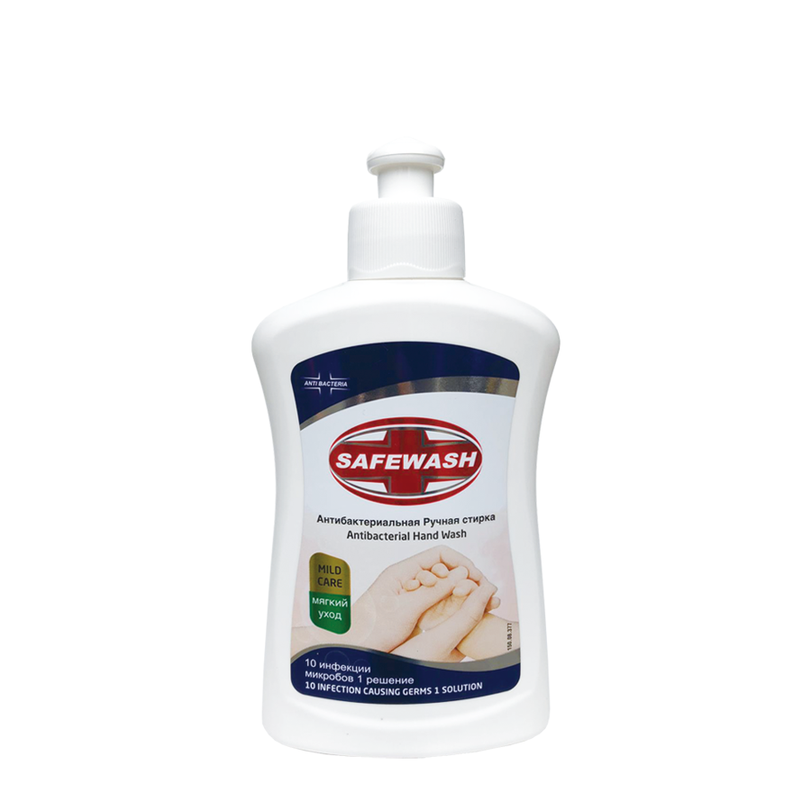 Savon mains antibactérien Safewash soin doux 220ml