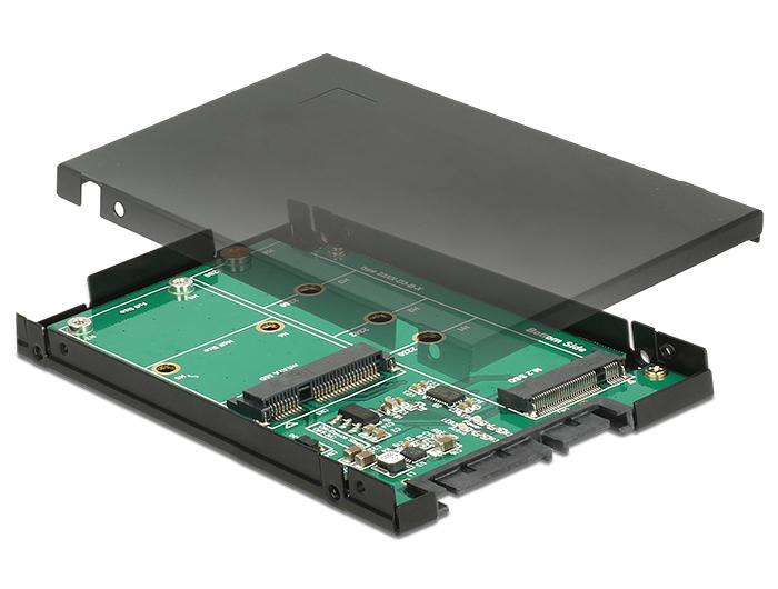 Convertisseur Dellock 2,5 ″ SATA 22 broches> 1 x M.2 Clé B + 1 x m