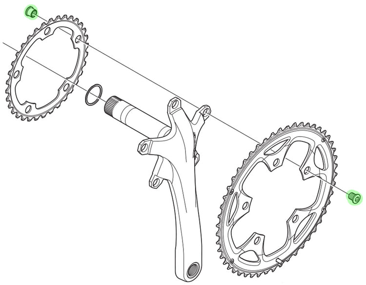Boulons de plateau Shimano sora pour fc-3550 (5 pièces)