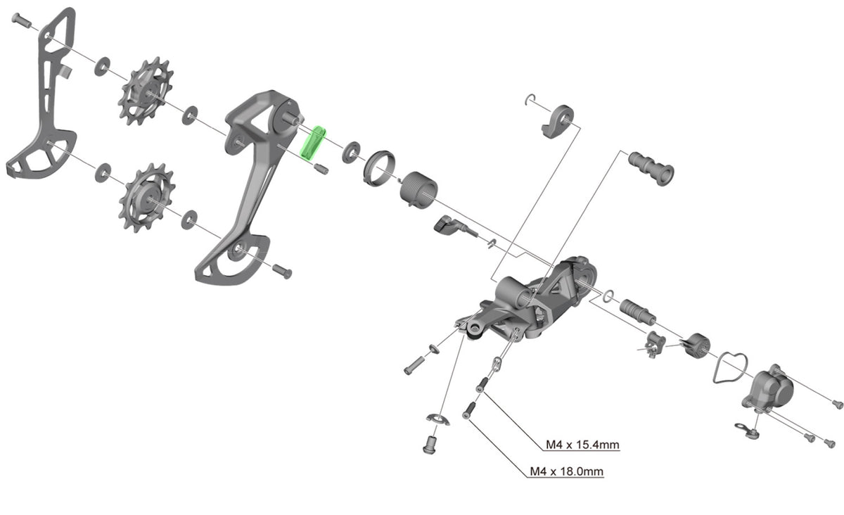 Pare-chocs Shimano pour dérailleur arrière rd-m8100 8130