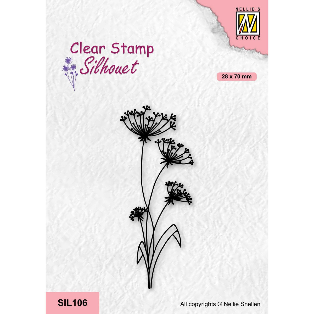 Le choix de Nellie • tampons transparents silhouette fleurs-19