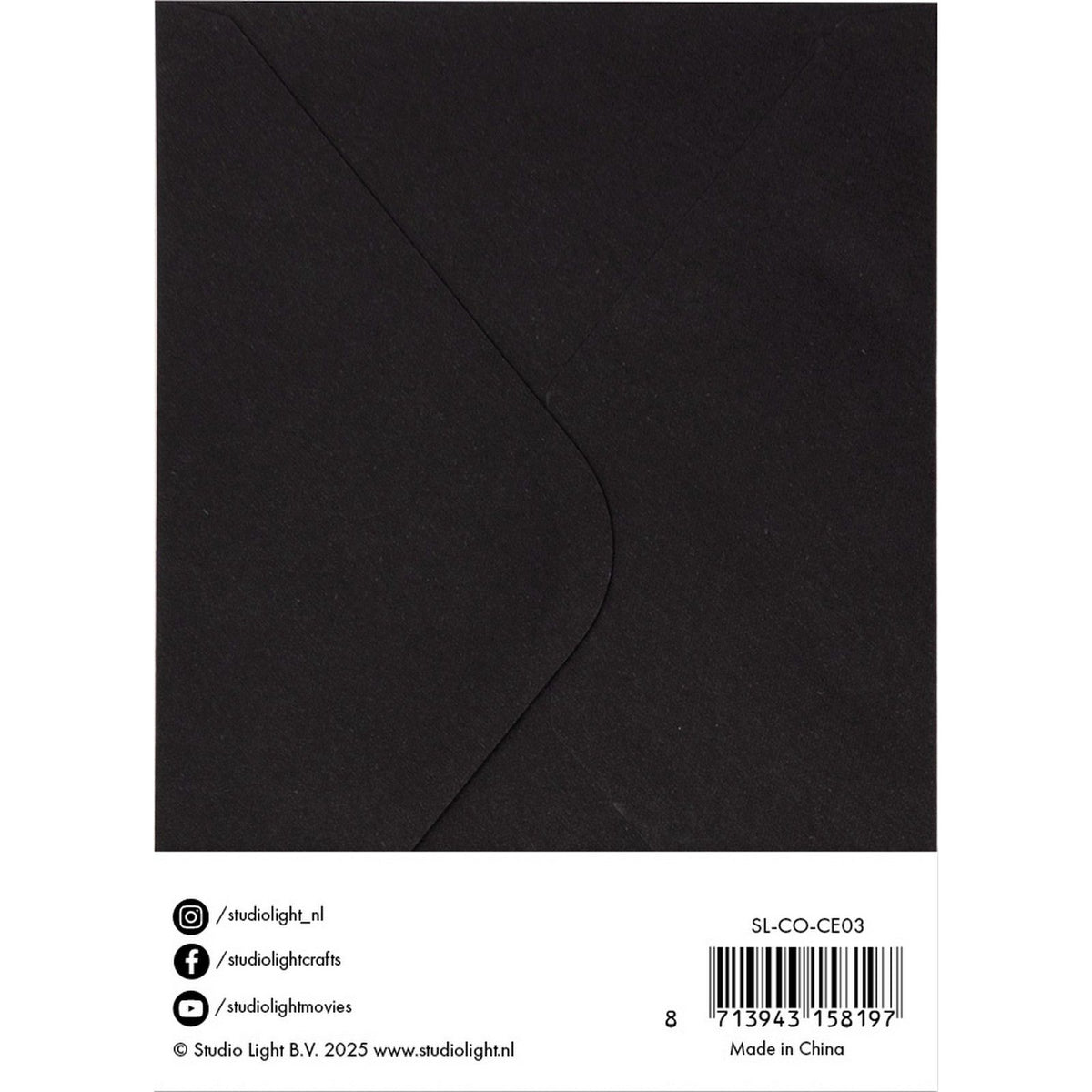 Studio light • consommables cartes enveloppes noir a6