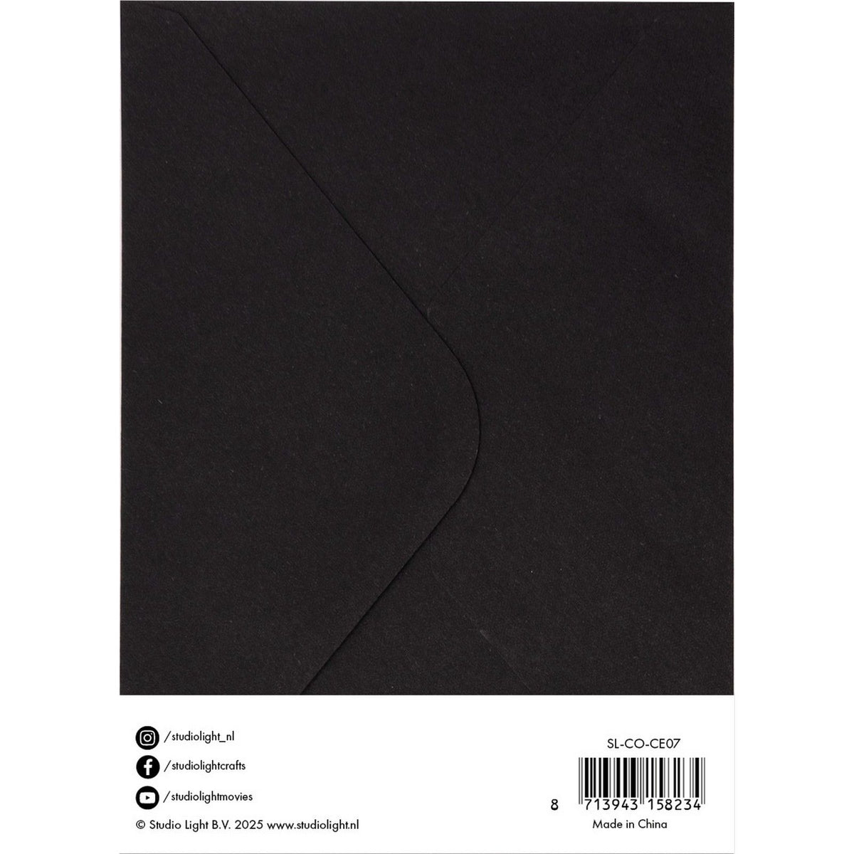 Studio light • enveloppes cartes noir 12,70x17,78cm