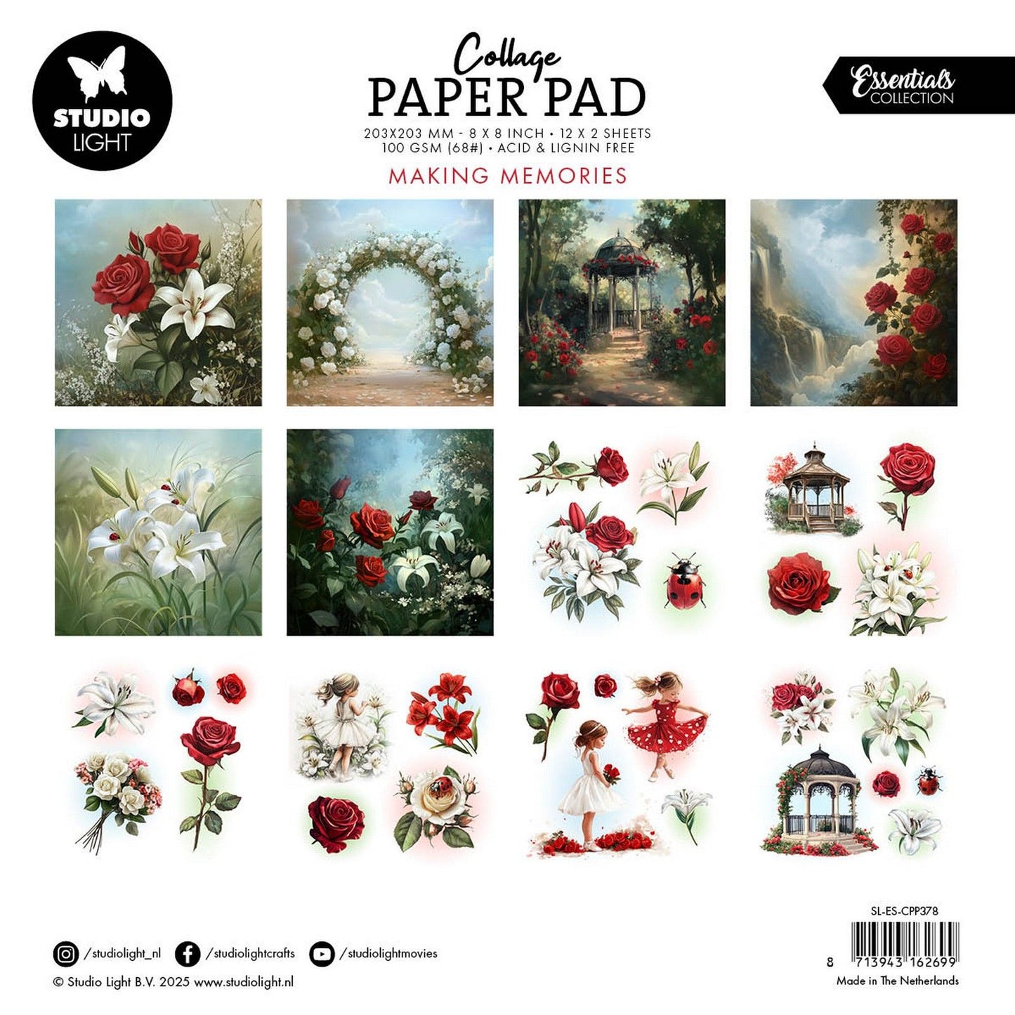 Studio Light • Bloc de papier de collage essentiel pour créer des souvenirs
