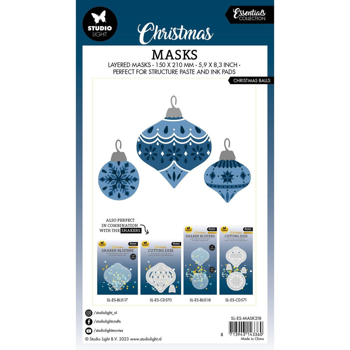 Lampe de studio • Masque essentiel Boules de Noël