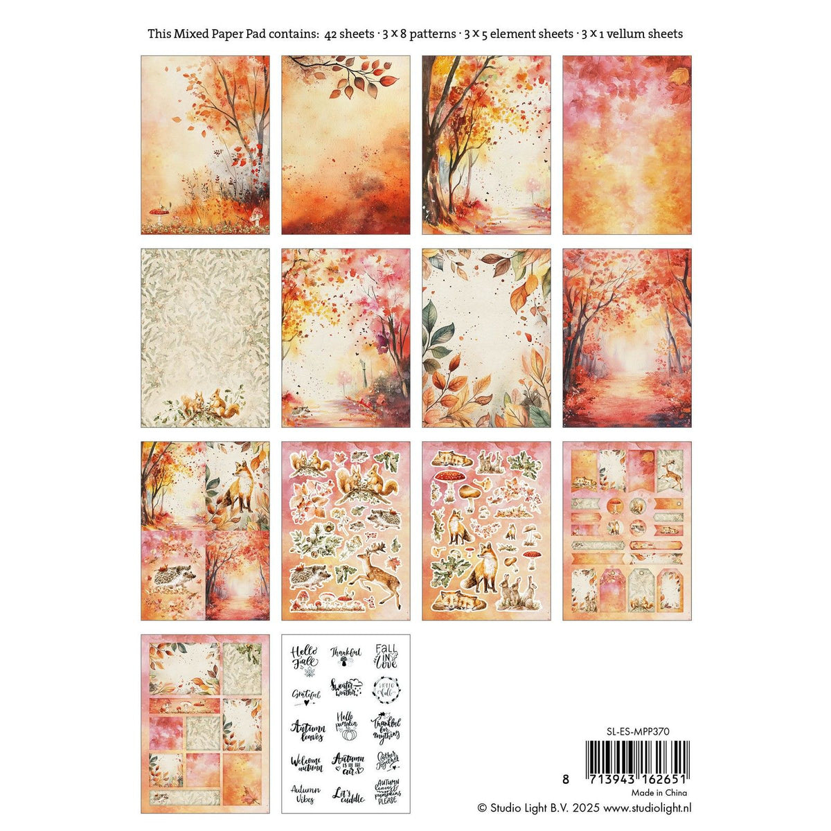 Studio light • essentiels bloc de papier mixte automne