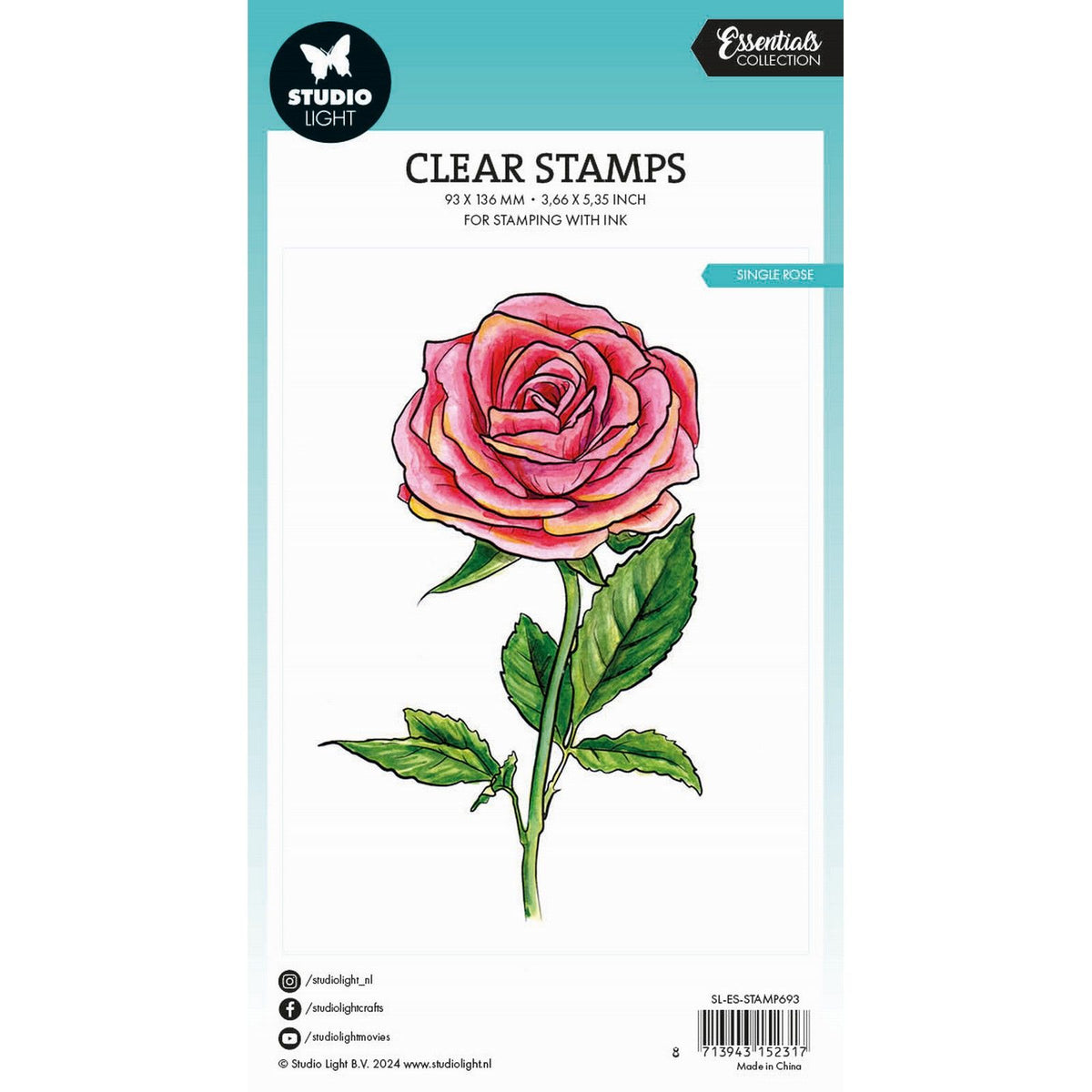 Lampe de studio • Essentials, tampon transparent, rose unique