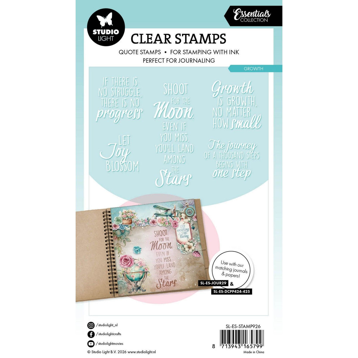 Studio Light • Essentials Clear Stamp Citations Croissance