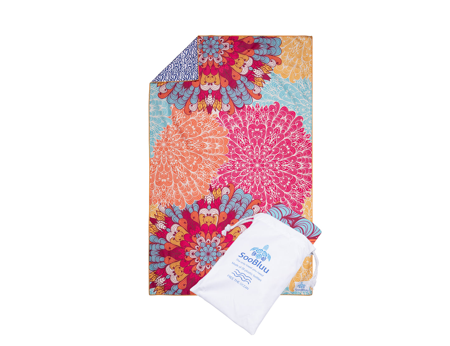 Soobluu plages serviette de bain mala 100x160cm