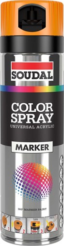 Spray marqueur de couleur Soudal 500 ml | orange fluo - 155571