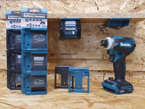 Supports de batterie à montage furtif pour makita 40v xgt | noir | 6 pièces - bm-mk40-blk-6