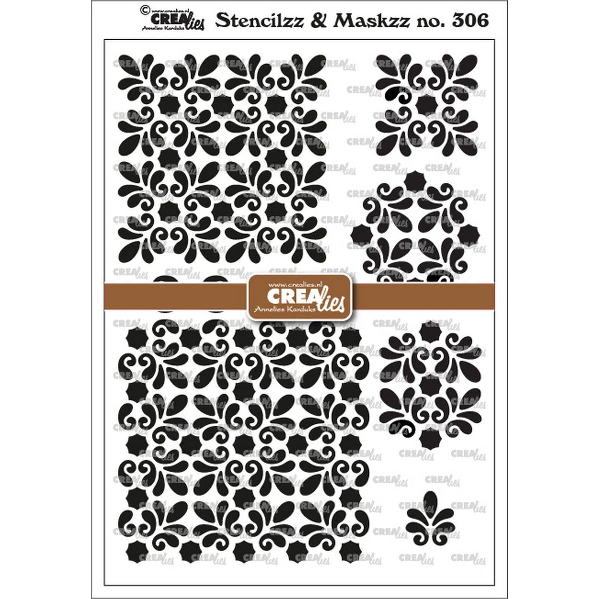 Crealies • pochoirzz maskzz nr.306 design partiel ambre
