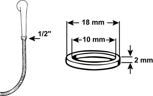 Cornat kit d'étanchéité flexible de douche 1 2 (4 pcs) - tec380225
