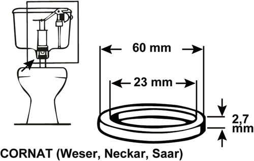 Membrane caoutchouc Cornat pour drain 60x23 - tec380424