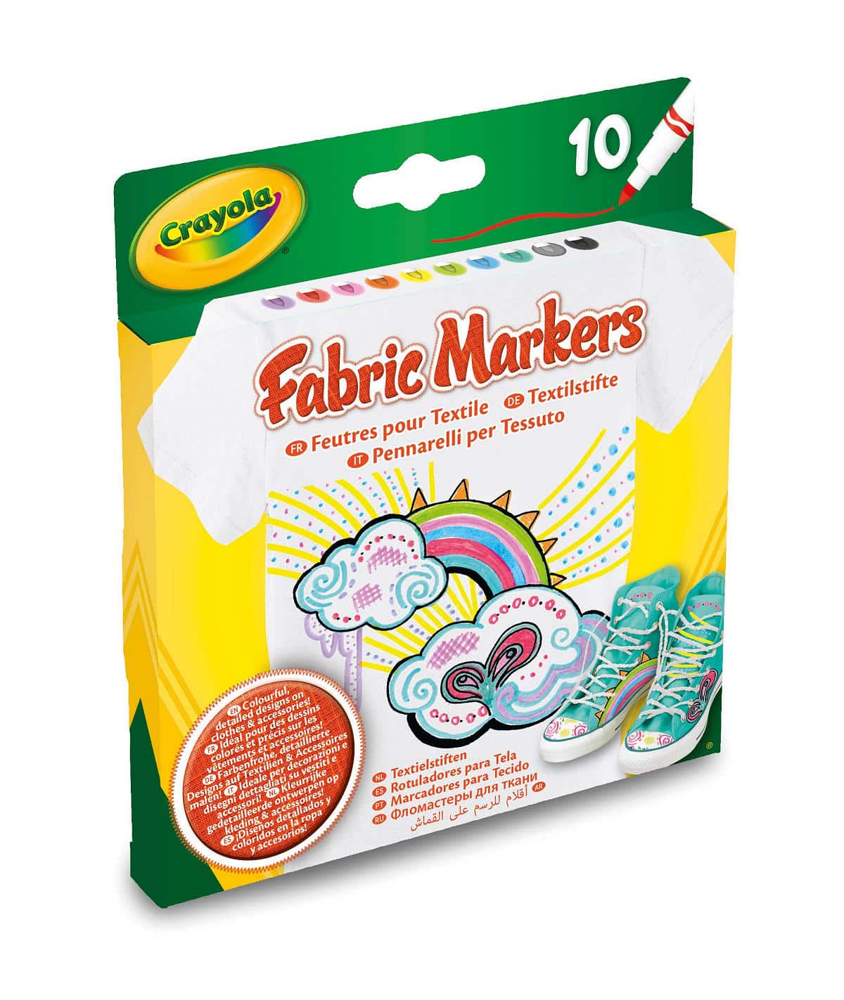 10 marqueurs textiles