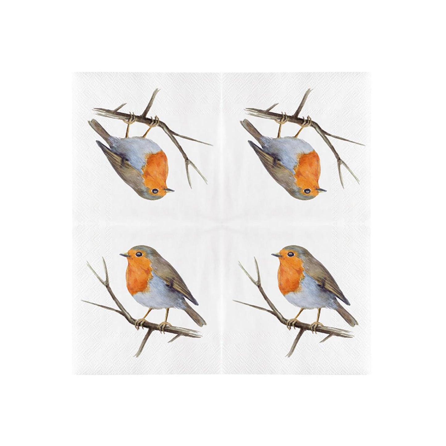 Esschert serviettes design robin 33cm