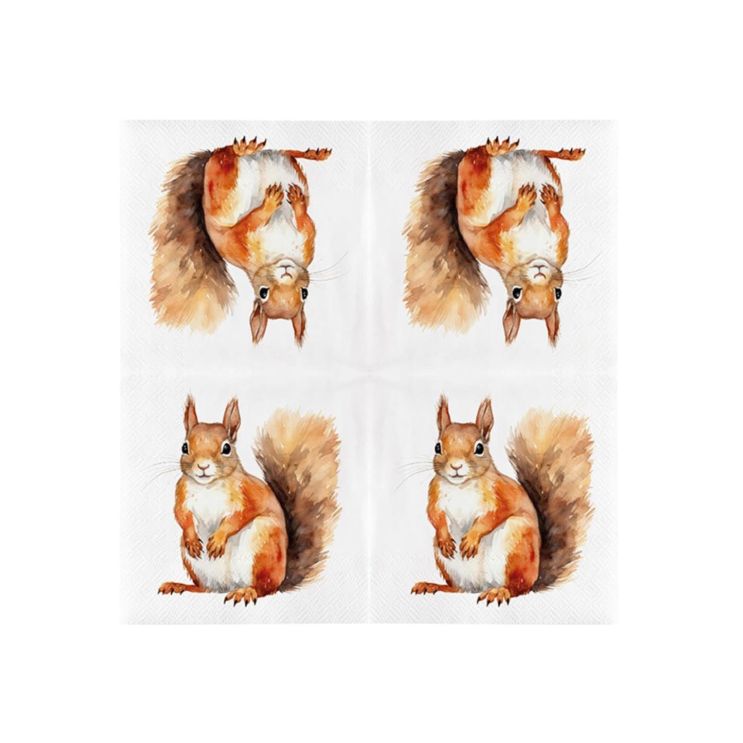 Esschert serviettes design écureuil 33cm