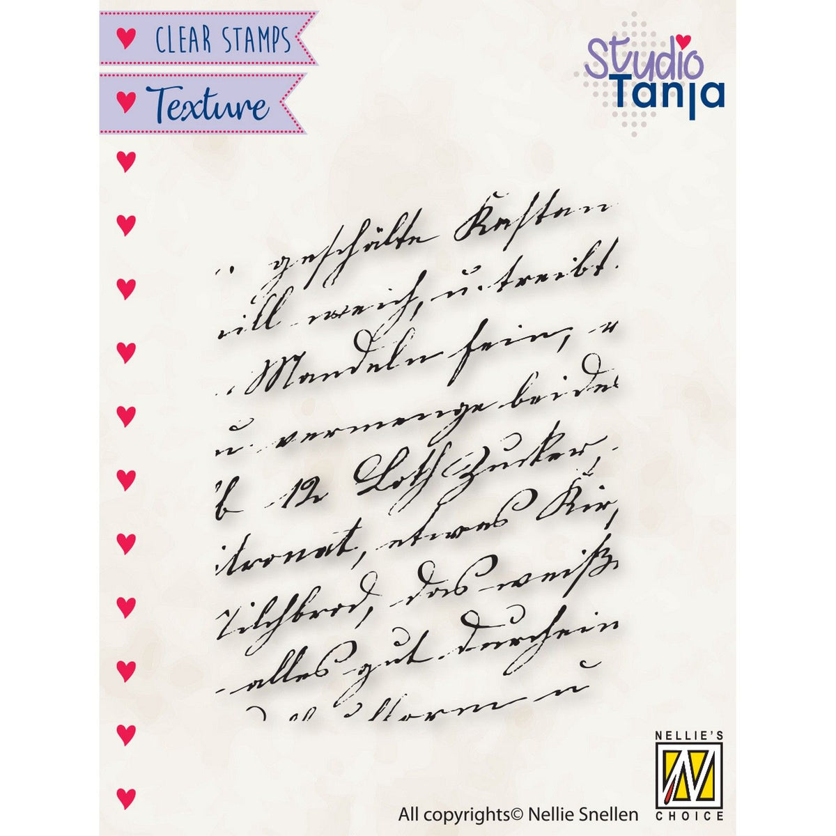 Le choix de Nellie • motif tampons transparents texture écriture