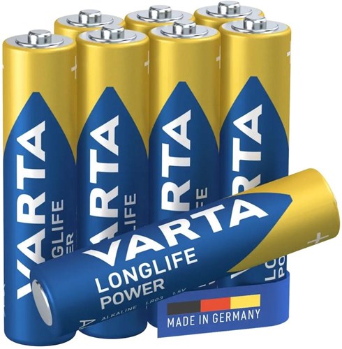 Varta Battery AAA 4 + 4 Alcaline Longlife Power
