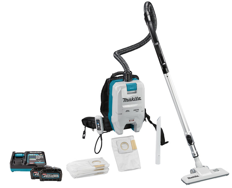 Aspirateur arrière Makita vc008gm201 40v max | Batterie 2 x 4,0 Ah + chargeur rapide | dans la boîte vc008gm201