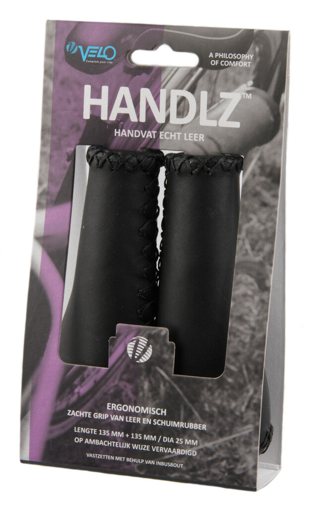 Poignée Velo Cuir Ergo 135 135mm Noir