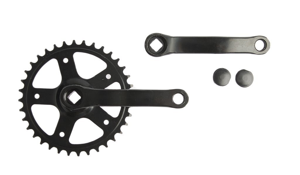 Pédalier vintage 36t. sans clé 130mm 1 8 noir