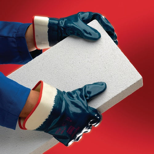Gant Ansell | taille 10 blanc bleu | jersey bw avec nitrile | et 388 psa catégorie ii | 12 paires - 27-805-10 27-805-10