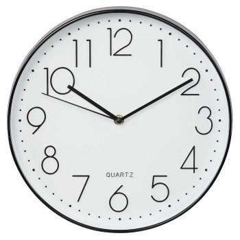 HAMA Wall Clock Elegance Ø 30 cm Bran sonore noir blanc