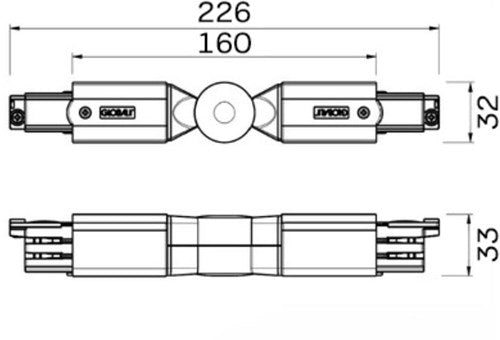 Pièce d'angle Xts réglable pour. rail triphasé noir - 5050044