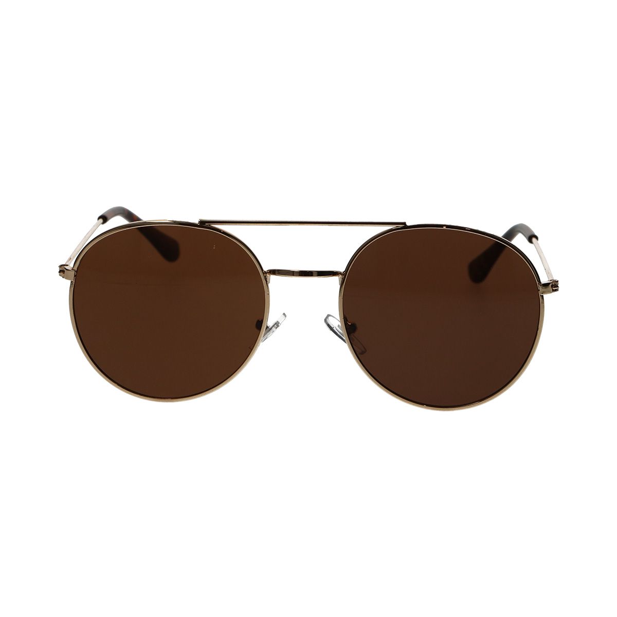 Spectrum Spectrum Lunettes de soleil rond Gol Metal Brown Unisexe