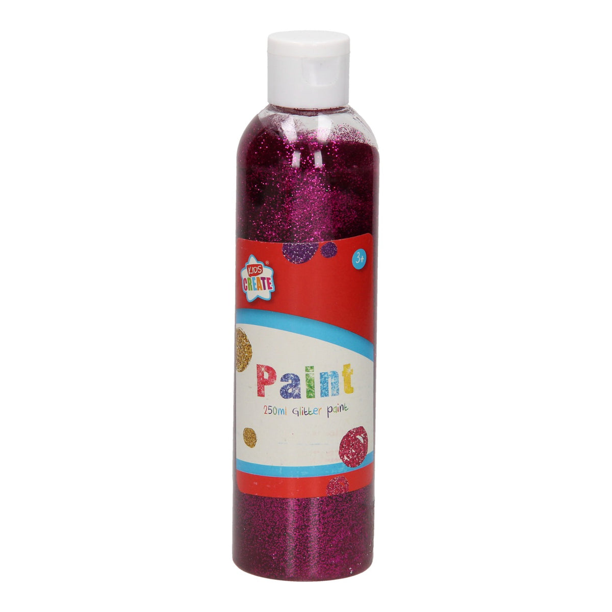 Les enfants créent de la peinture à paillettes violet