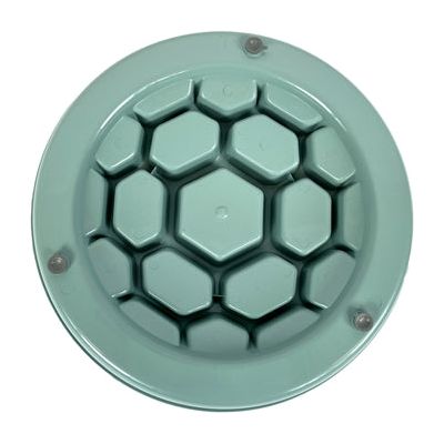Heureux animal de compagnie fou des animaux de compagnie alimentant un seau en nid d'abeille lent Sage Sage Green