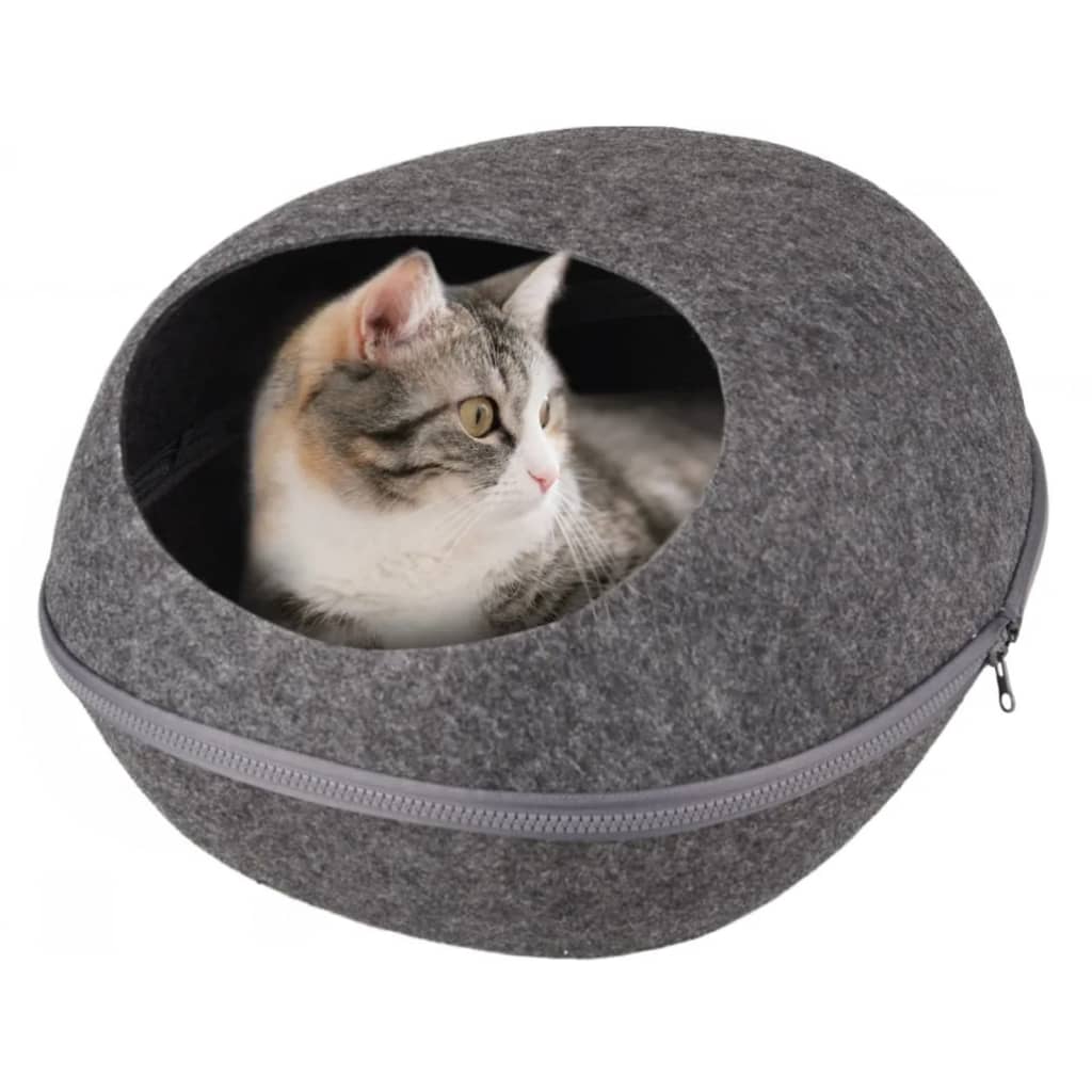 Flamingo Flamingo Cat Cave Chizmo 39x48x24 cm en feutre gris