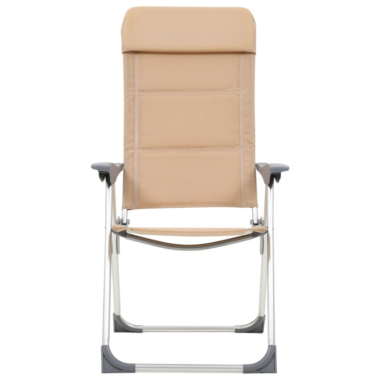Chaises de camping Vidaxl 2 ST 58X69X111 CM CRAME D'ALUMINUM