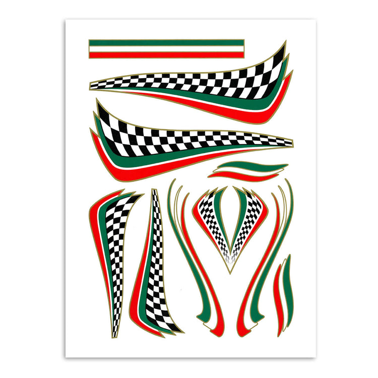 Set d'autocollants drapeau finition italienne