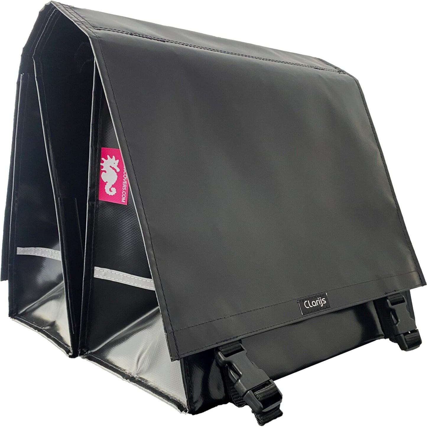 Sac à vélo double xl pvc 46l noir