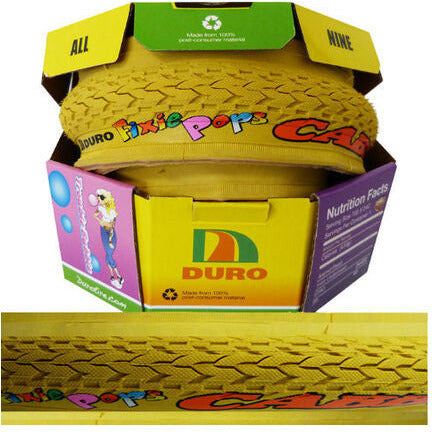 Duro Fuzzbuster 28 pouces 24-622 Fixie Pops Band pliant Geel 60 tpi