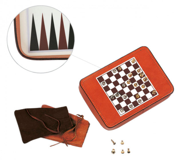 Valley Negro Travel Games Set 28 x 24 cm 5 pièces Brown White