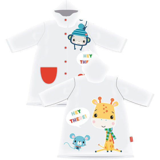 Arditex Raincoat Fisher-Price Junior PVC White Taille 36 mois