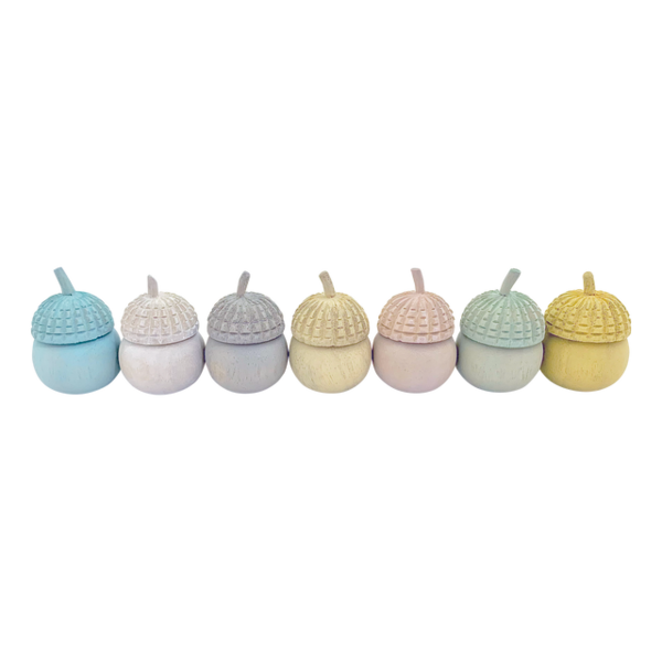 Papoose Toys mini pastel acorn pots 7pc