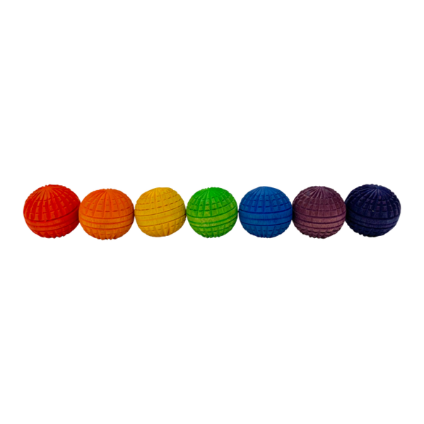 Papoose Toys Mini Rainbow Acorn Balls 7pc