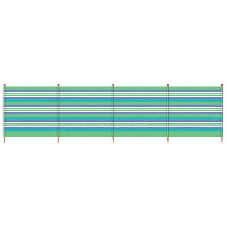brise-vent 10 poteaux 120 x 610 cm vert bleu