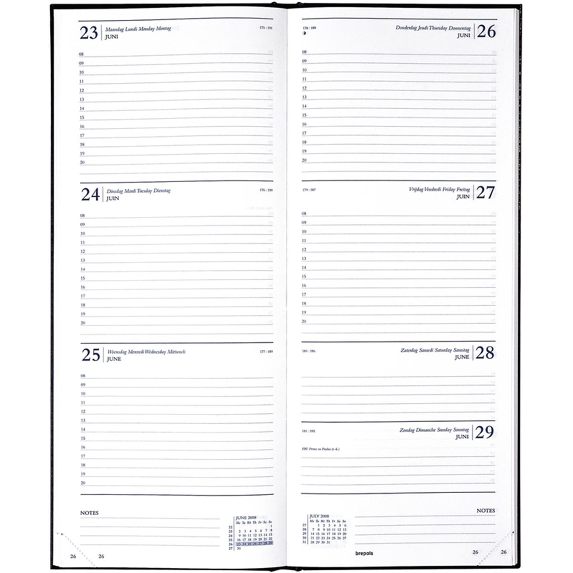 Agenda brepols saturne noir