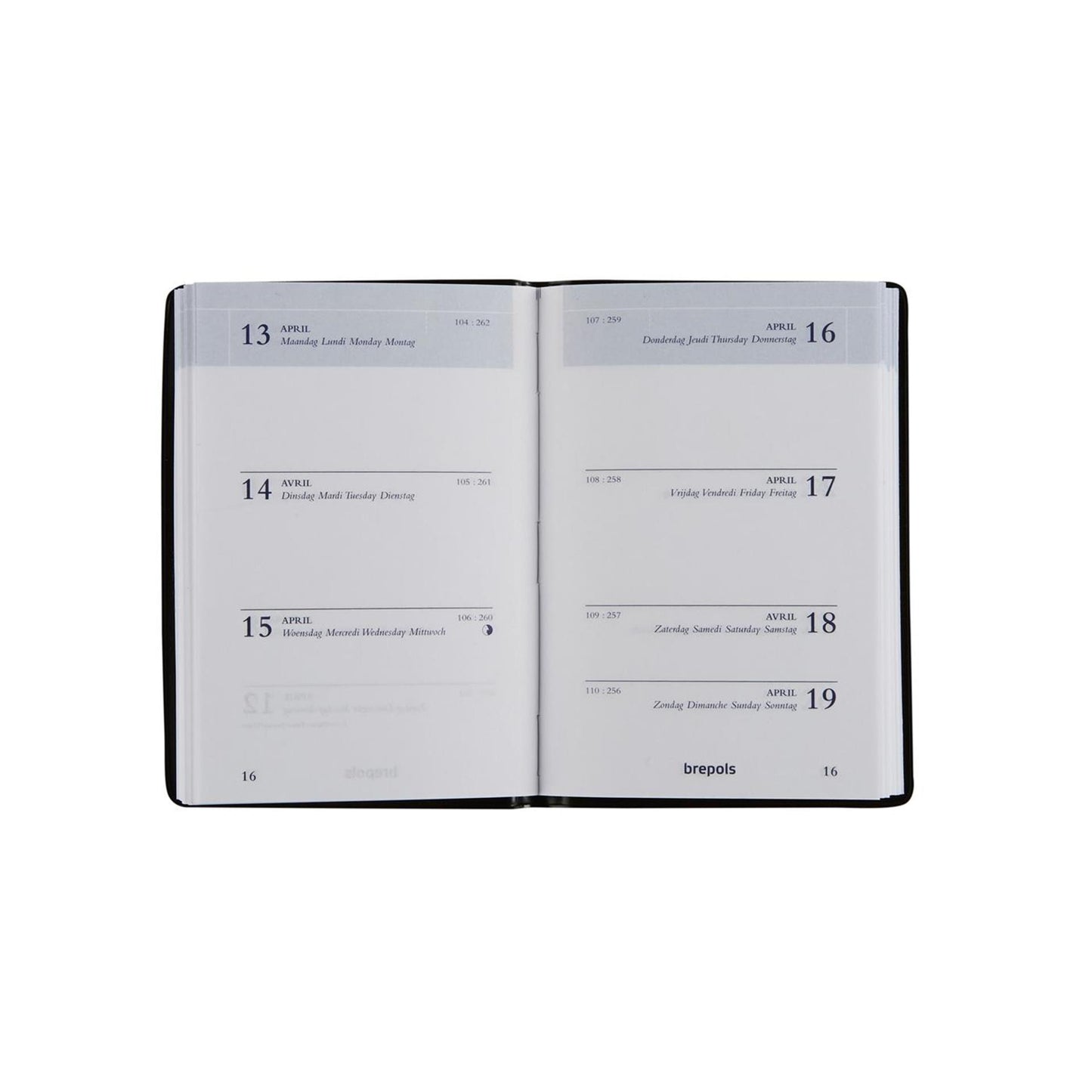 Brepols agenda de poche armada 2026 10x7cm