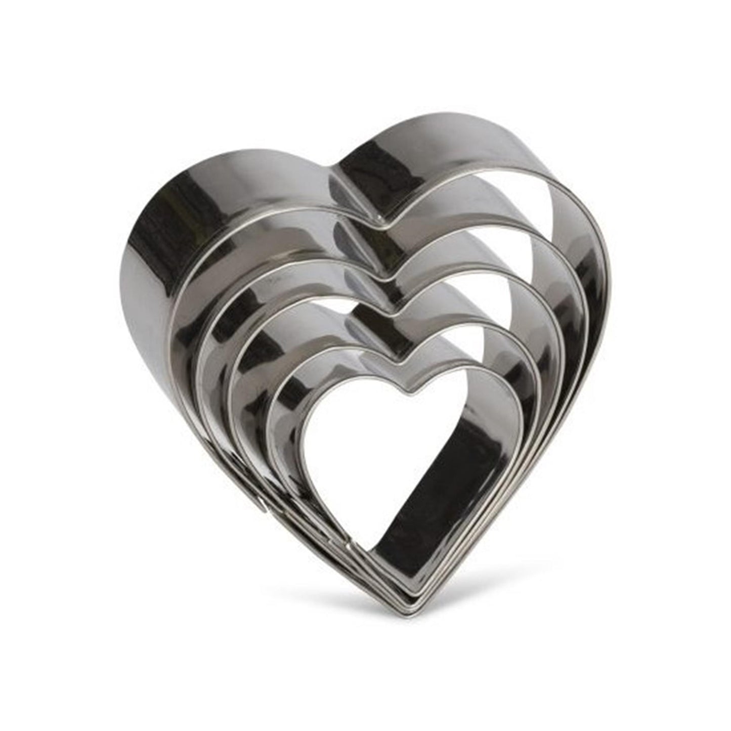 Patisse Patisse Extension Forme du cœur Ensemble de 5 pièces en acier inoxydable