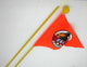 Van der Doelen Oranje Drapeau de vélo avec imprimé 140 cm de long