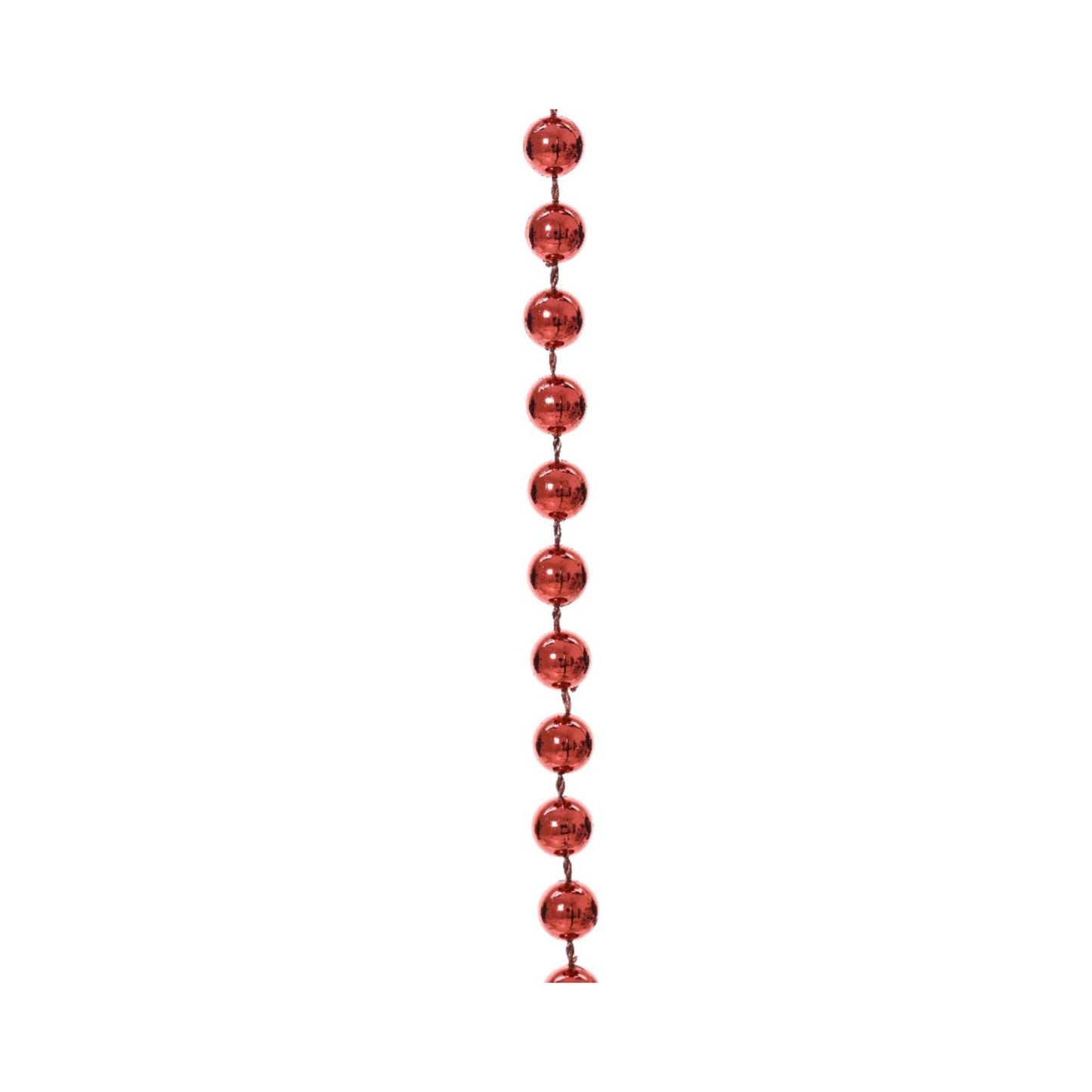 Guirlande de perles Decoris brillant Noël rouge 10 mètres