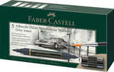 Faber Castell Faber Castell FC-160306 WK25Aquarel Marker FC Albrechtdürer 5 pièces tons gris - afbeelding 1
