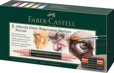 Faber Castell Faber Castell FC-160307 WK25Aquarel Marker FC Albrechtdürer 5 pièces portrait