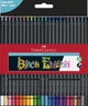 Faber Castell Faber Castell FC-116424 Crayon coloré Edition noire dans Pouch 24 pièces